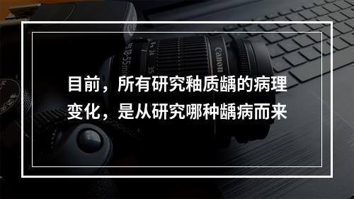 目前，所有研究釉质龋的病理变化，是从研究哪种龋病而来