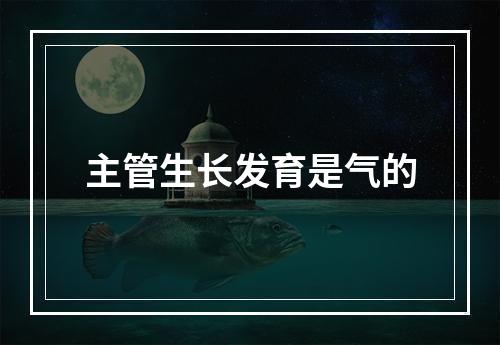 主管生长发育是气的