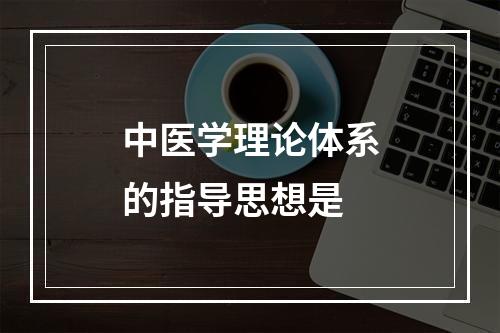 中医学理论体系的指导思想是