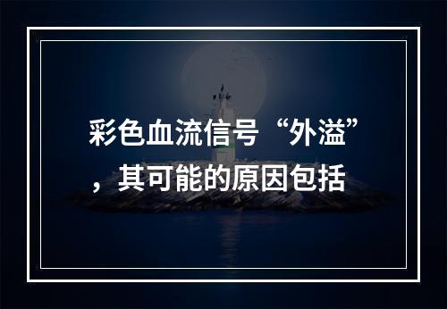 彩色血流信号“外溢”，其可能的原因包括　