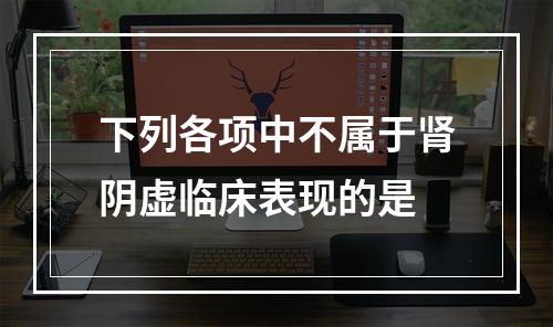 下列各项中不属于肾阴虚临床表现的是