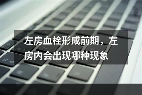 左房血栓形成前期，左房内会出现哪种现象