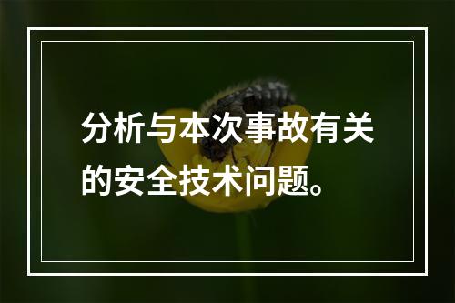 分析与本次事故有关的安全技术问题。