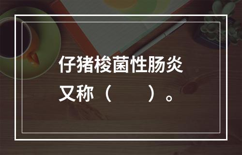 仔猪梭菌性肠炎又称（　　）。