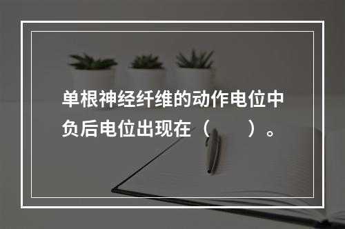 单根神经纤维的动作电位中负后电位出现在（　　）。