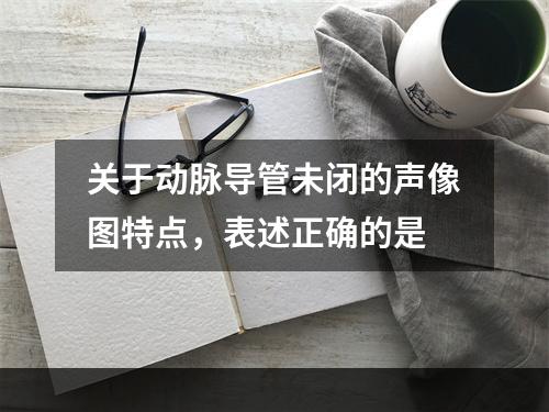 关于动脉导管未闭的声像图特点，表述正确的是