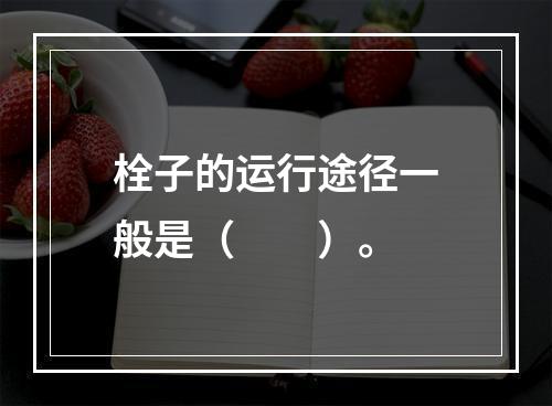 栓子的运行途径一般是（　　）。