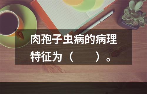 肉孢子虫病的病理特征为（　　）。