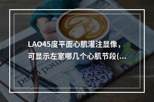 LAO45度平面心肌灌注显像，可显示左室哪几个心肌节段()