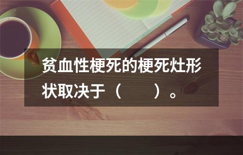 贫血性梗死的梗死灶形状取决于（　　）。