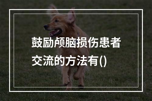 鼓励颅脑损伤患者交流的方法有()