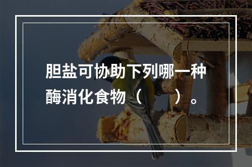 胆盐可协助下列哪一种酶消化食物（　　）。