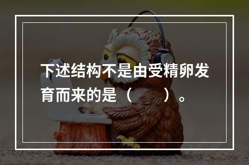 下述结构不是由受精卵发育而来的是（　　）。