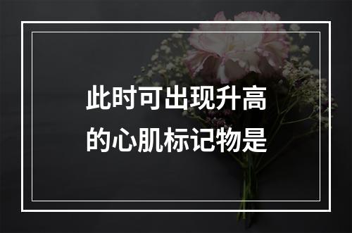 此时可出现升高的心肌标记物是