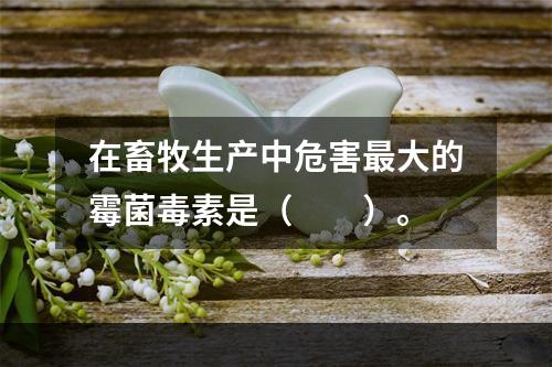 在畜牧生产中危害最大的霉菌毒素是（　　）。