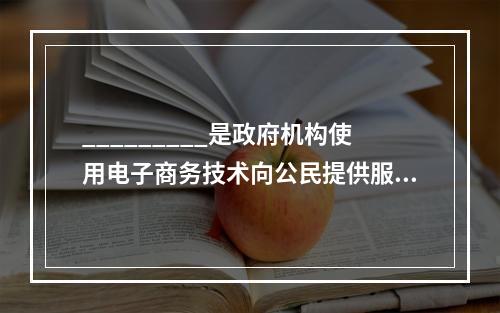 _________是政府机构使用电子商务技术向公民提供服务的