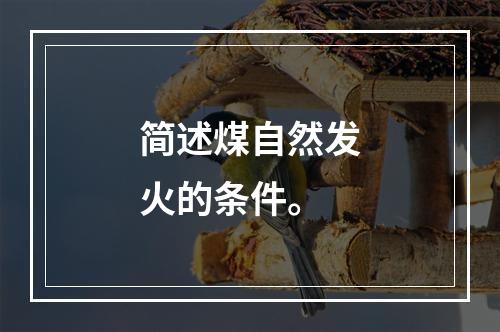 简述煤自然发火的条件。