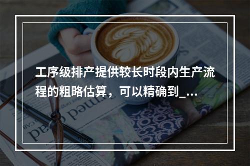 工序级排产提供较长时段内生产流程的粗略估算，可以精确到___