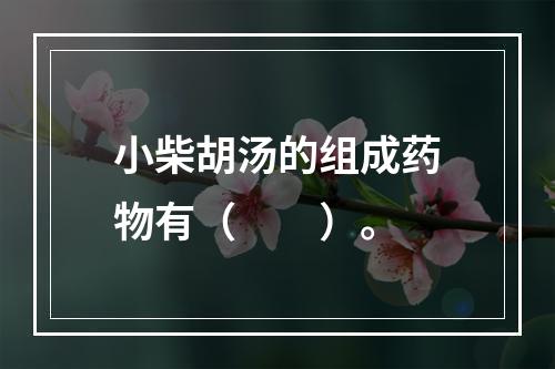 小柴胡汤的组成药物有（　　）。