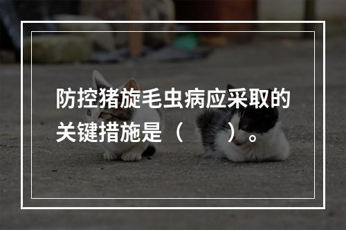 防控猪旋毛虫病应采取的关键措施是（　　）。