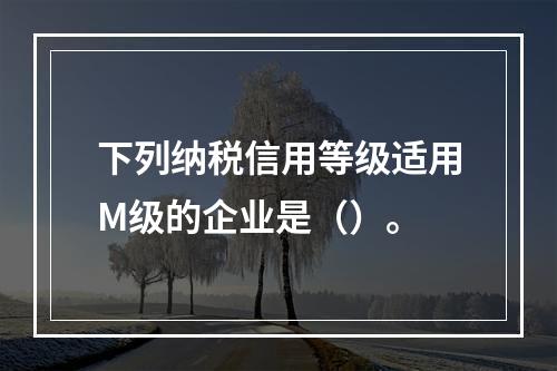 下列纳税信用等级适用M级的企业是（）。