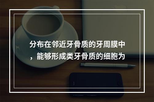 分布在邻近牙骨质的牙周膜中，能够形成类牙骨质的细胞为