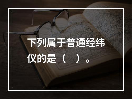 下列属于普通经纬仪的是（　）。