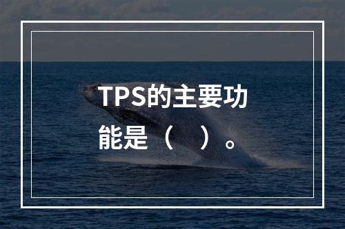 TPS的主要功能是（　）。