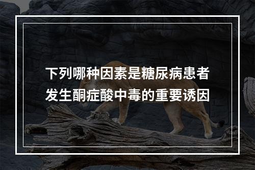 下列哪种因素是糖尿病患者发生酮症酸中毒的重要诱因