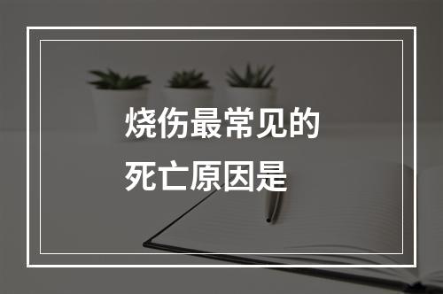 烧伤最常见的死亡原因是