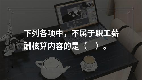 下列各项中，不属于职工薪酬核算内容的是（　）。