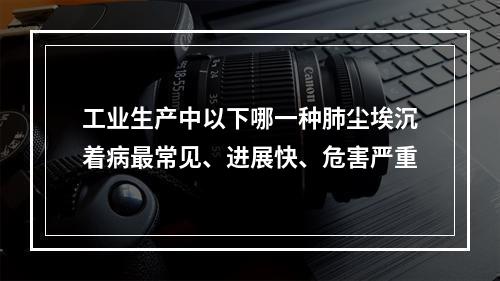 工业生产中以下哪一种肺尘埃沉着病最常见、进展快、危害严重