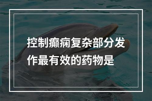 控制癫痫复杂部分发作最有效的药物是