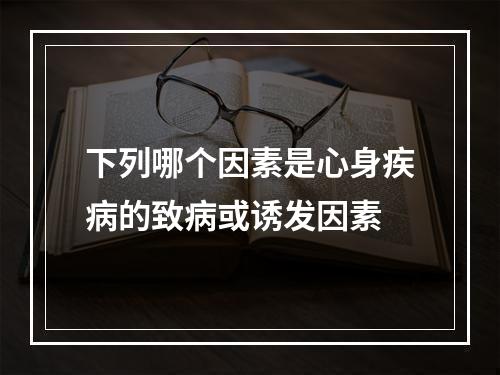 下列哪个因素是心身疾病的致病或诱发因素