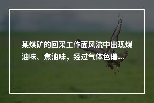 某煤矿的回采工作面风流中出现煤油味、焦油味，经过气体色谱分析