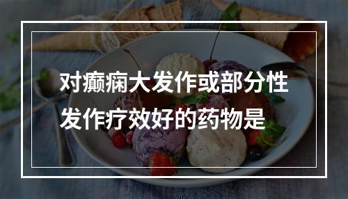 对癫痫大发作或部分性发作疗效好的药物是