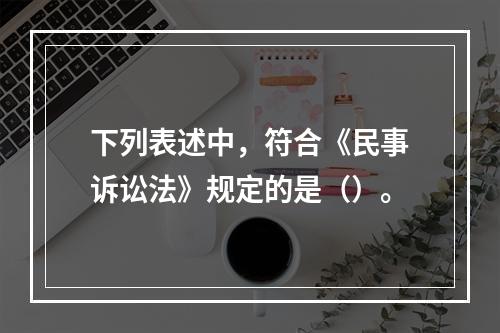 下列表述中，符合《民事诉讼法》规定的是（）。