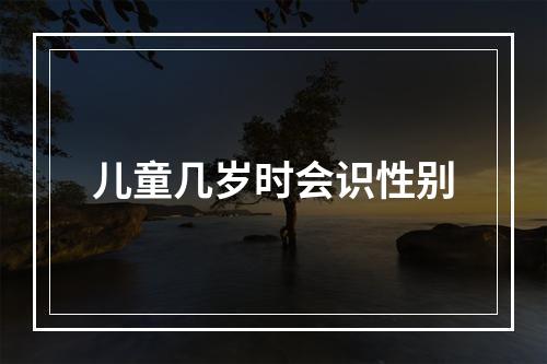 儿童几岁时会识性别