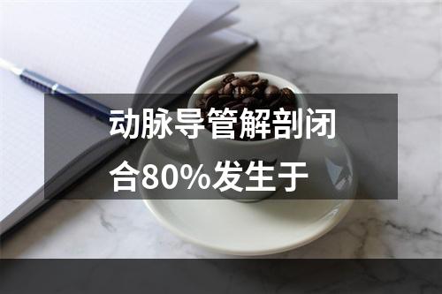 动脉导管解剖闭合80%发生于