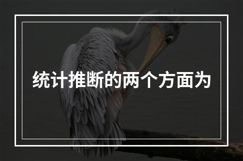 统计推断的两个方面为