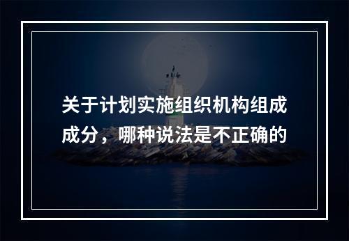 关于计划实施组织机构组成成分，哪种说法是不正确的