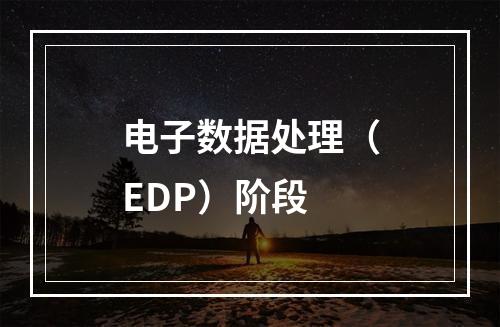 电子数据处理（EDP）阶段