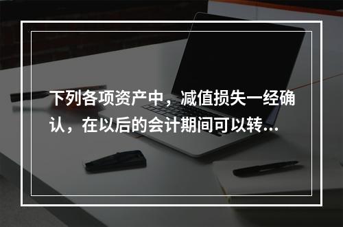 下列各项资产中，减值损失一经确认，在以后的会计期间可以转回的