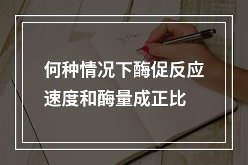 何种情况下酶促反应速度和酶量成正比