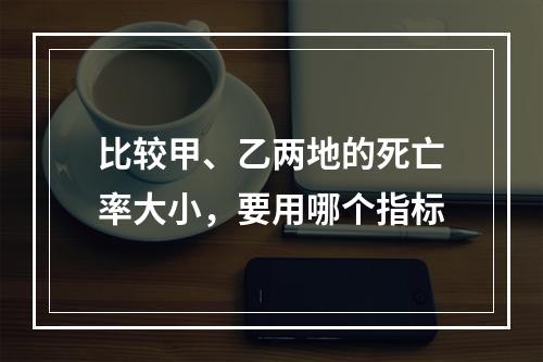 比较甲、乙两地的死亡率大小，要用哪个指标