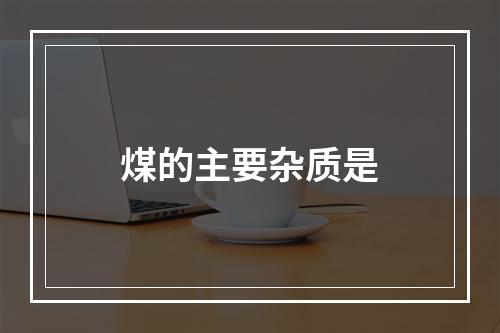 煤的主要杂质是