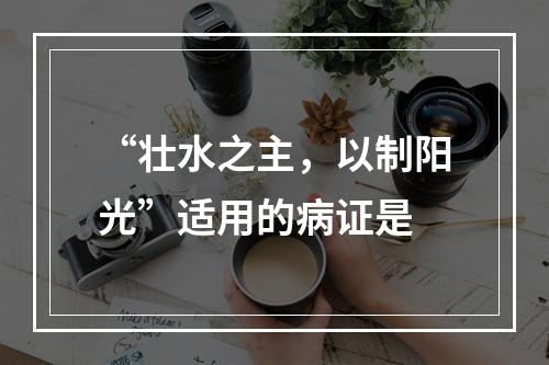 “壮水之主，以制阳光”适用的病证是