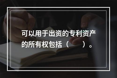 可以用于出资的专利资产的所有权包括（　　）。