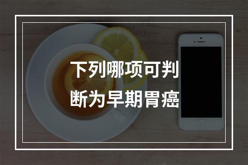 下列哪项可判断为早期胃癌