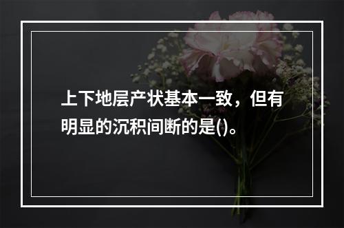 上下地层产状基本一致，但有明显的沉积间断的是()。